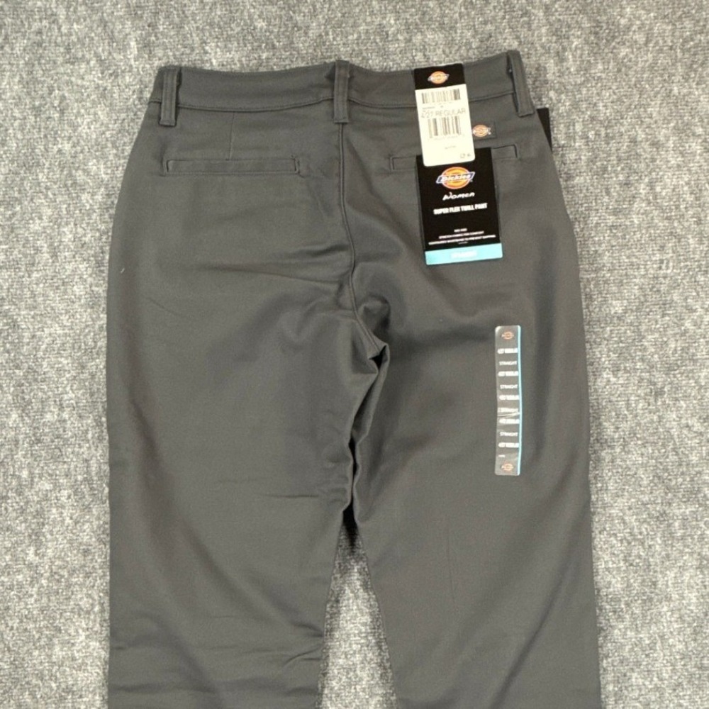 Dickies FLEX Womens Size 4 27R Charcoal Straight Leg Work Pants Lot of 3 NEW - Picture 6 of 13
